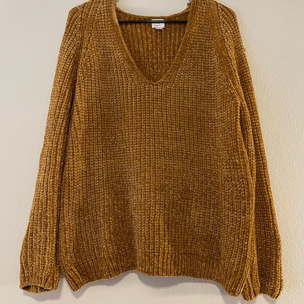 A New Day Golden Pullover Sweater
